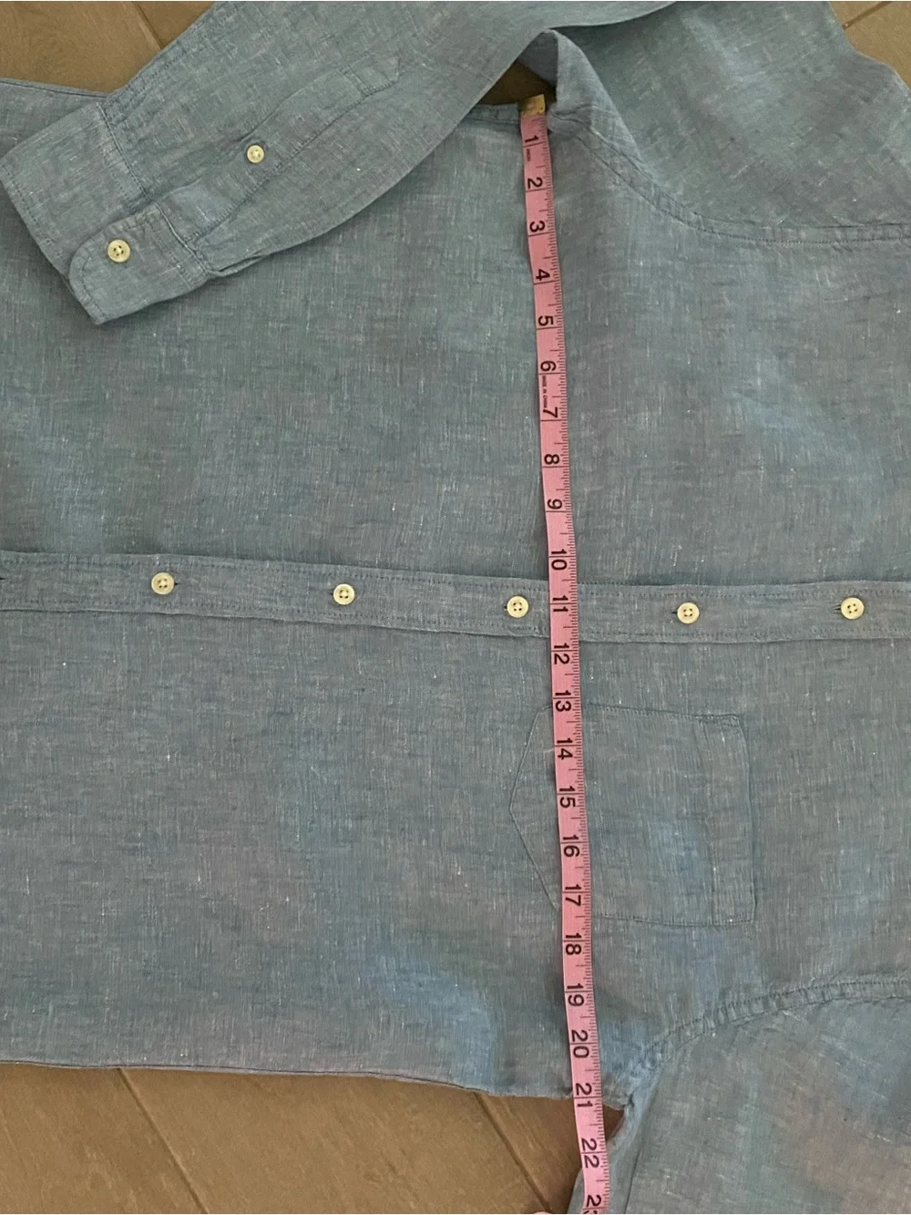 J. Crew Light Blue Linen Button-Down Shirt
